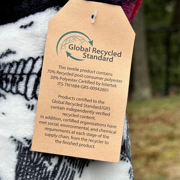 Cynthia Rowley Curious New York Day of the Dead Oversized Black Blanket 50 x 70 - Picture 5 of 5